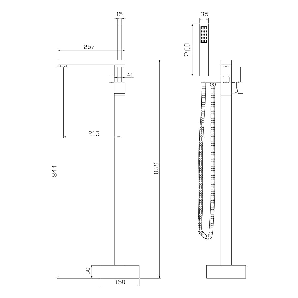 Einhebel - Badewannemischer Modell Boccaccio - MEGART