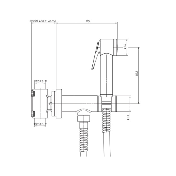Paloma Flat Mischbatterie - Set Mit Dusche - MEGART
