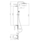 Duschsystem mit Thermostatmischer Tetis L10143 - MEGART