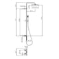Duschsystem mit Thermostatmischer Tetis L10152 - MEGART