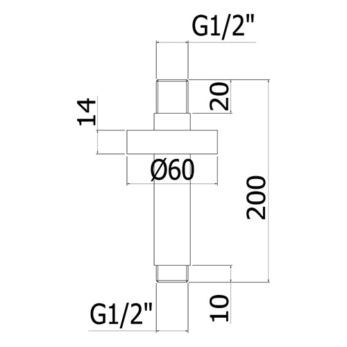 Deckenarm D. 24 Mit Rosette - MEGART