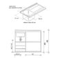 Holzschrank mit Waschbecken + Waschmaschinenabdeckung Mod. Idex - MEGART