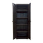 Schrank aus Polypropylen mit 4 Rattan-Böden H.178 - MEGART