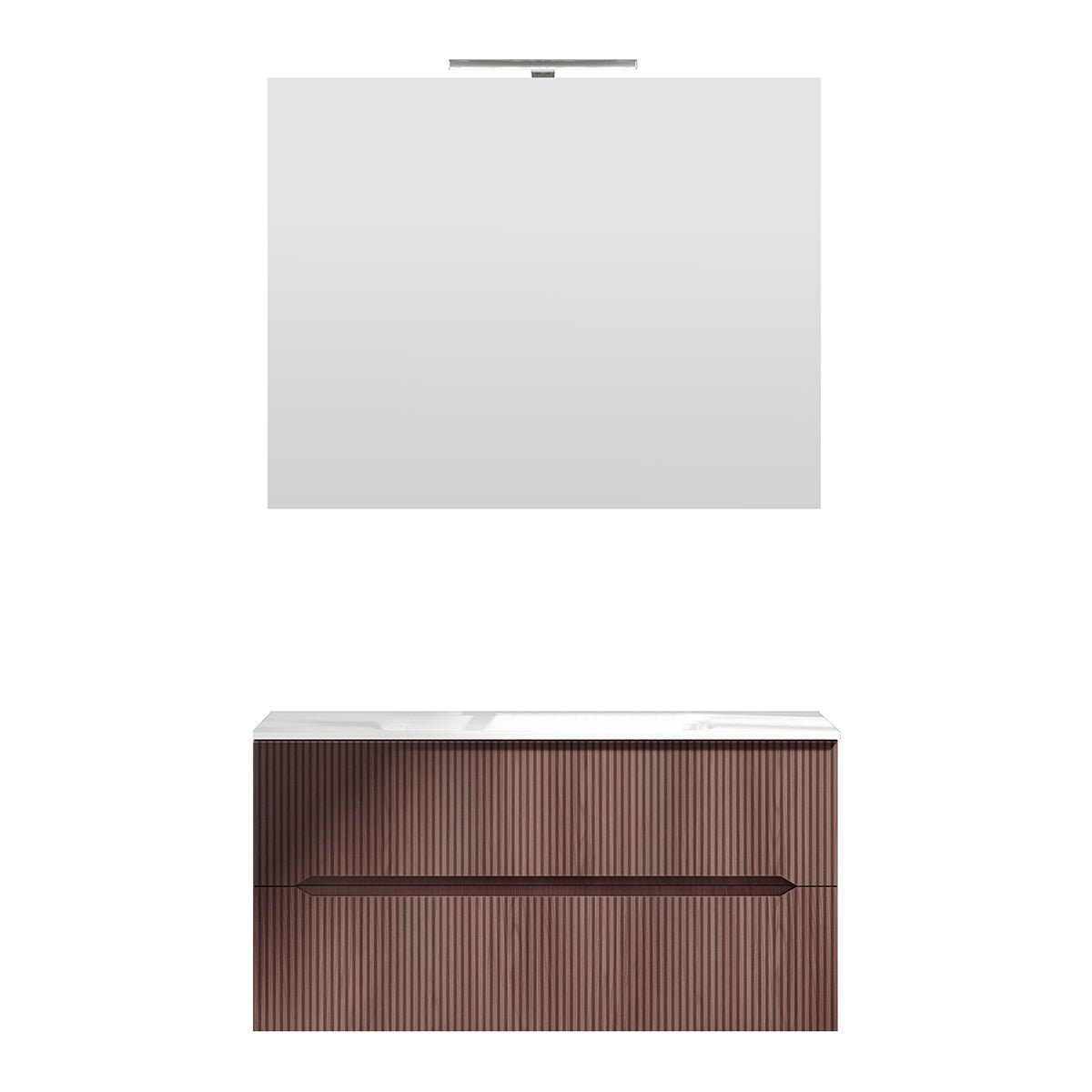 Hängender Badezimmerschrank Stick Line gerippt 90 cm - MEGART