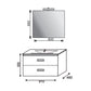 Mobile Bagno Sospeso "Fantasy" Con Lavabo E Specchio Cm.90