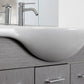 85 cm grosser Badezimmerschrank „Venice“ mit Waschbecken und Spiegel - MEGART