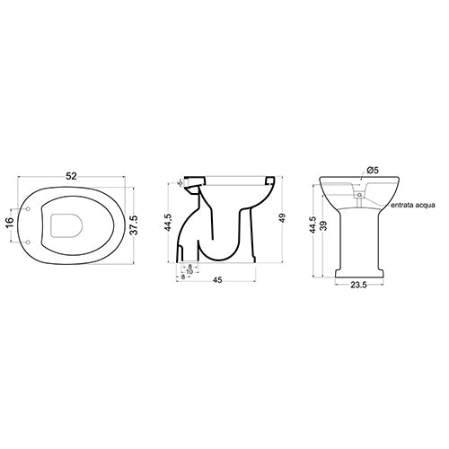 Geschlossenes Senioren - Bidet/Toilettenstuhl Mit Spender - MEGART