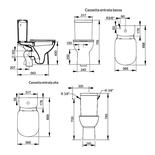 Universelles Monoblock - Wc Gemma 2 - MEGART