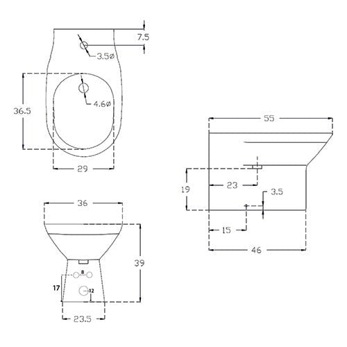 Wandnaher Bidet Gelso - MEGART