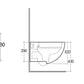 Des Hänge - WC, Rimless mit versteckter Befestigung - MEGART