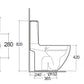Des Monoblock Boden - WC, Rimless mit versteckter Befestigung - MEGART
