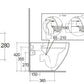Des WC, wandbündig, Rimless, 58 cm, versteckte Befestigung - MEGART