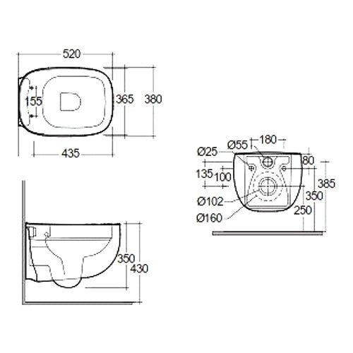 Illusion Hänge - WC, Rimless - MEGART