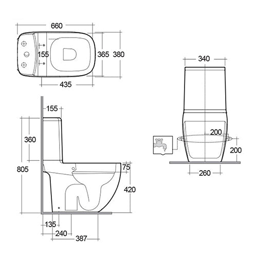 Illusion Boden - WC, Rimless - MEGART