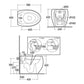 Cloud Wand - WC, Rimless mit versteckter Befestigung - MEGART