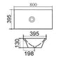 Aufsatzwaschbecken Mod. La24 Cm 80 X 39,5 - MEGART