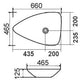 Aufsatzwaschbecken Mod. La36 Cm 66 X 46.5 - MEGART