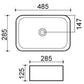 Aufsatzwaschbecken Mod. La38 cm 48,5 x 28,5 - MEGART