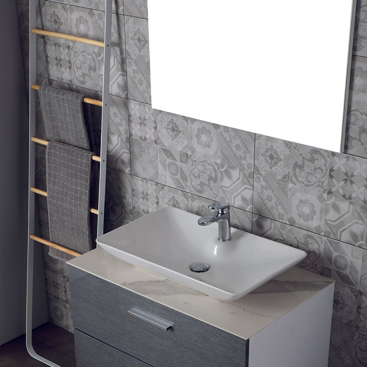 Aufsatzwaschbecken Mod. La62 Cm 64 X 40 - MEGART