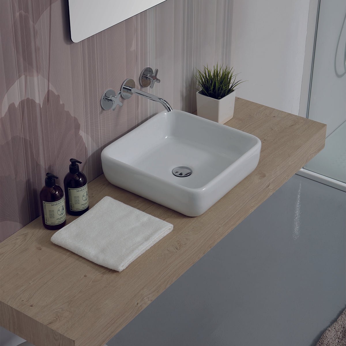 Aufsatzwaschbecken Mod. La66 40 x 40 cm - MEGART