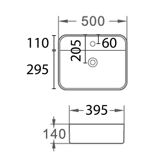 Rechteckwaschbecken Mod. Lar02 - MEGART