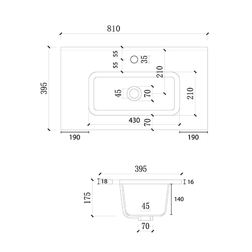 Konsole Mit Zentralbecken Mod. 03 - MEGART