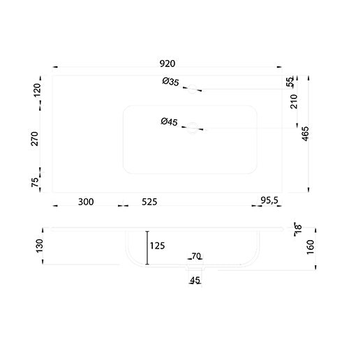 Konsole Mit Seitenbecken - MEGART
