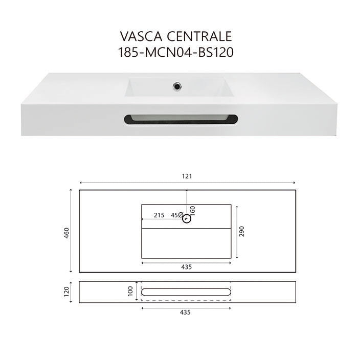 Waschbecken Emotion Line Mod. 04 - MEGART